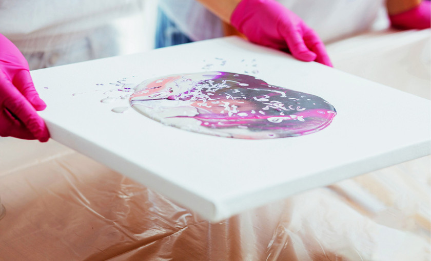 Acrylic Pouring Workshop Hemmingen Bild 5