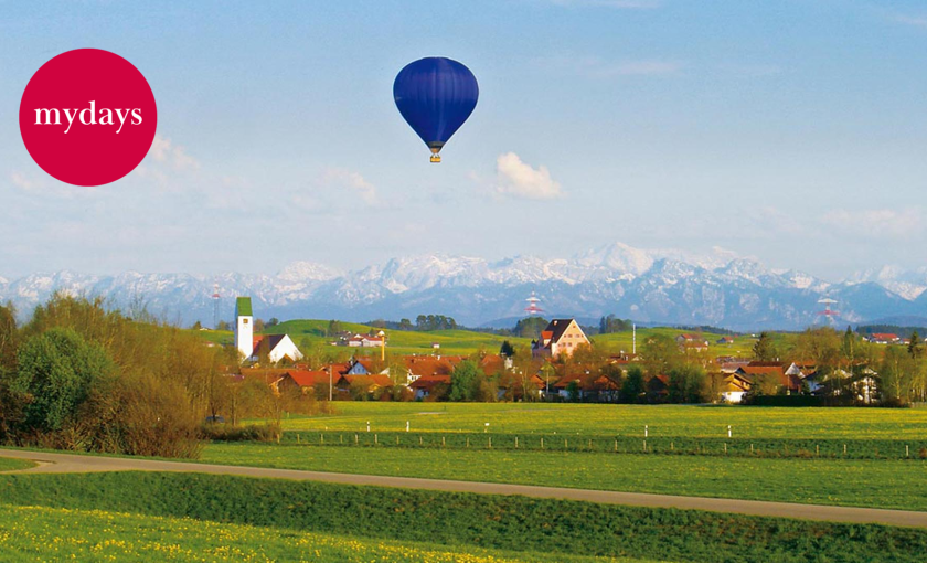Alpen&uuml;berquerung im Hei&szlig;luftballon Oy-Mittelberg Bild 1