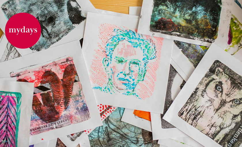 Gelli-Print Workshop M&uuml;nchen Bild 1