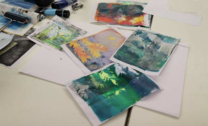 Gelli-Print Workshop M&uuml;nchen Bild 5